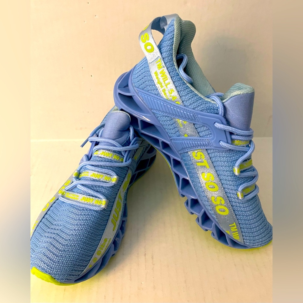 New Wonesion Women’s Blue Athletic Blade Sneakers, Size EU36/US5.5